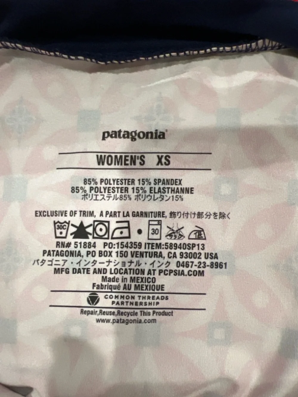 Patagonia XS Geometric Print Shelf Bra Swim Travel Dress SP13